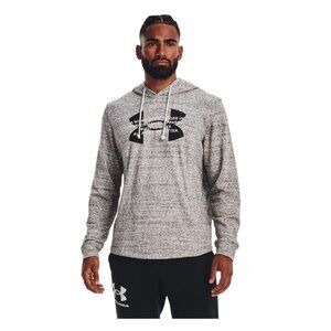 Under Armour Men’s Rival Terry Logo Hoodie Shirt Light Grey, Size SM (New)